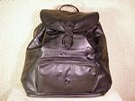 Classic Black Leather Backpack