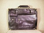 Top Zip Leather Briefcase