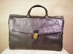 Leather Top Handle Organizer Brief